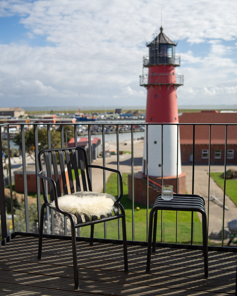 Sitzunterlage rund Lammfell 2