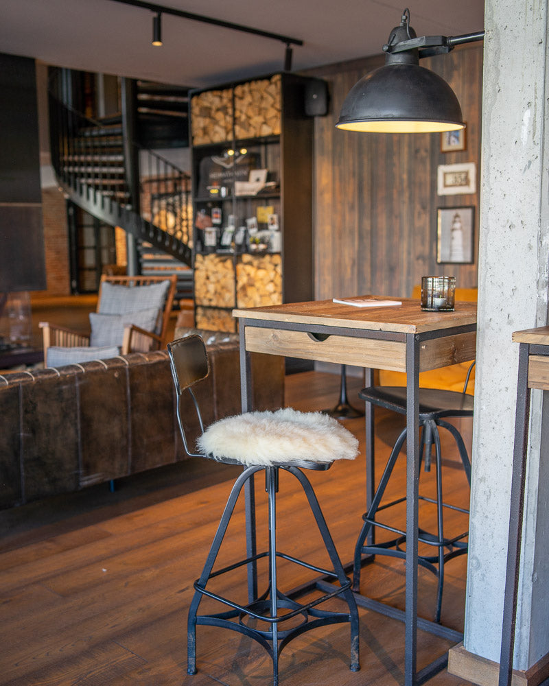 Sitzunterlage rund Lammfell 5